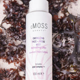 cmoss energizing face and mood mist over bed of irish sea moss